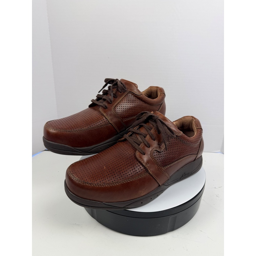 Xelero Brown Leather Arch Support Comfort Walking Dress Shoes Men's 11.5 4E